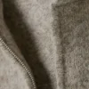 Knitted Wool-Blend Zip Hoodie – Dark Mole Melange Knitted Wool-Blend Zip Hoodie – Dark Mole Melange