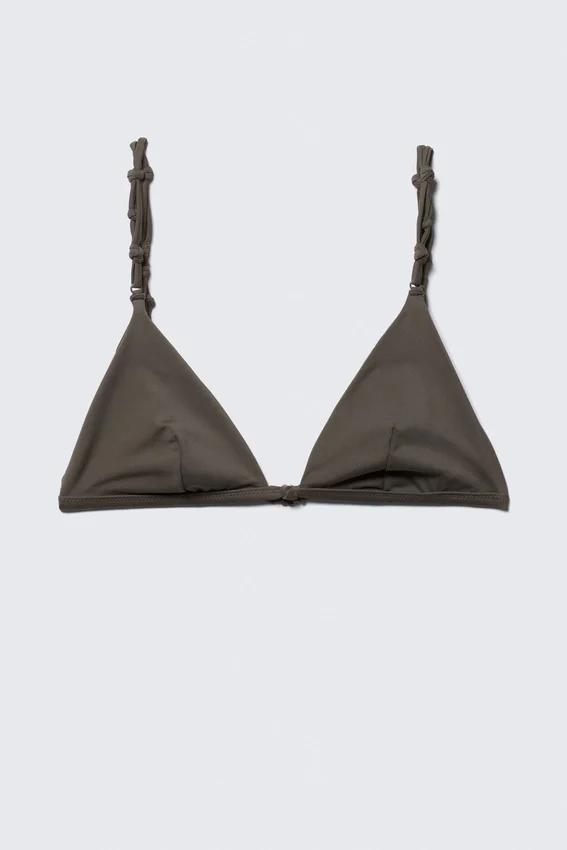 Knot Triangle Bikini Top – Dark Mole Knot Triangle Bikini Top – Dark Mole