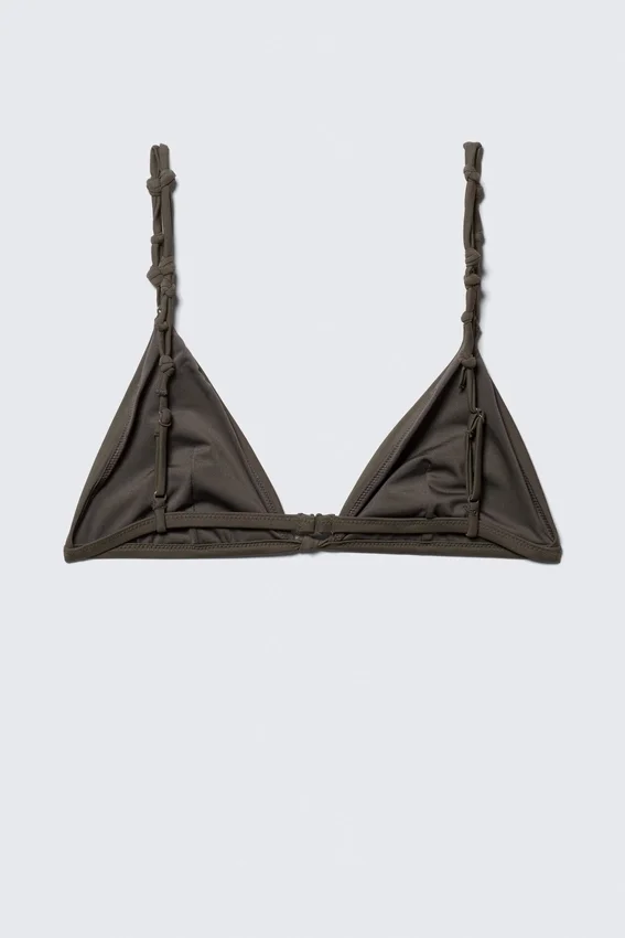 Knot Triangle Bikini Top – Dark Mole Knot Triangle Bikini Top – Dark Mole