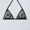 Lace Halter Neck Bra – Black
