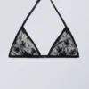 Lace Halter Neck Bra – Black