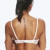 Lace Plunge Wire Bra – White Lace Plunge Wire Bra – White