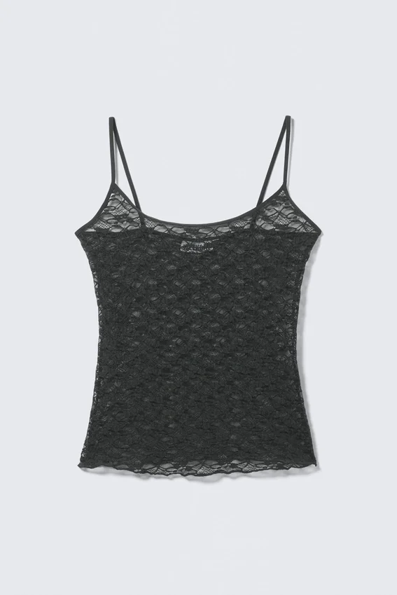 Lace Pyjama Tank Top – Dark Grey Lace Pyjama Tank Top – Dark Grey