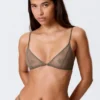 Lace Triangle Soft Bra – Dusty Grey Lace Triangle Soft Bra – Dusty Grey