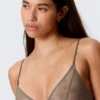 Lace Triangle Soft Bra – Dusty Grey Lace Triangle Soft Bra – Dusty Grey