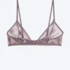 Lace Triangle Soft Bra – Dusty Lilac Lace Triangle Soft Bra – Dusty Lilac