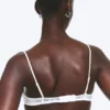 Lace Triangle Soft Bra – White Lace Triangle Soft Bra – White