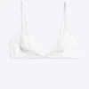 Lace Triangle Soft Bra – White Lace Triangle Soft Bra – White