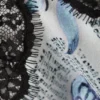 Lace-Trimmed Satin Camisole – White Newspaper – Blue Flame Lace-Trimmed Satin Camisole – White Newspaper – Blue Flame