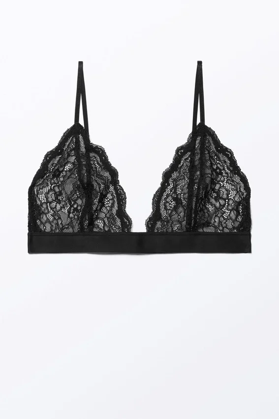 Lacey Soft Lace Triangle Bra – Black Lacey Soft Lace Triangle Bra – Black