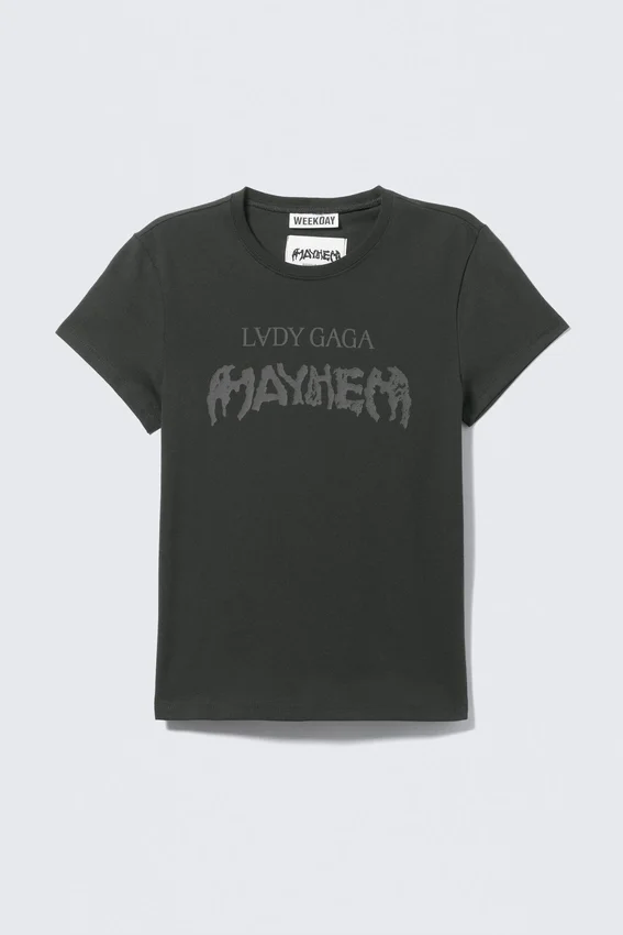 Lady Gaga Baby Tee – Off-Black Lady Gaga Baby Tee – Off-Black