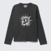 Lady Gaga Long-Sleeved T-Shirt – Off-Black Lady Gaga Long-Sleeved T-Shirt – Off-Black