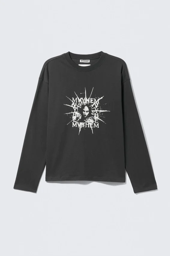 Lady Gaga Long-Sleeved T-Shirt – Off-Black Lady Gaga Long-Sleeved T-Shirt – Off-Black