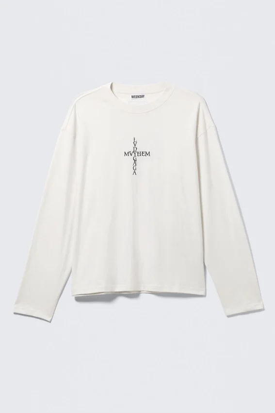Lady Gaga Long-Sleeved T-Shirt – Off-White Lady Gaga Long-Sleeved T-Shirt – Off-White
