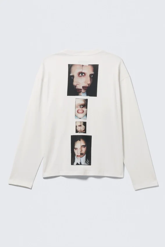Lady Gaga Long-Sleeved T-Shirt – Off-White Lady Gaga Long-Sleeved T-Shirt – Off-White