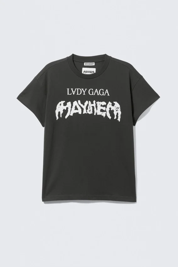 Lady Gaga Short-Sleeved T-Shirt – Off-Black Lady Gaga Short-Sleeved T-Shirt – Off-Black