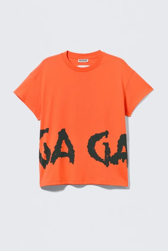 Lady Gaga Short-Sleeved T-Shirt – Orange Lady Gaga Short-Sleeved T-Shirt – Orange