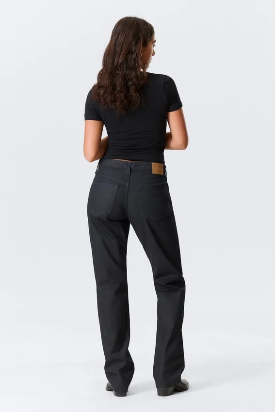 Laika Coated Mid Rise Straight Leg Jeans – Indigo Coating – Dark Blue Laika Coated Mid Rise Straight Leg Jeans – Indigo Coating – Dark Blue
