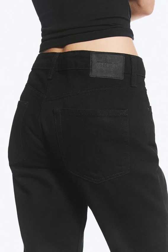 Laika Mid Rise Regular Straight Jeans – Black Rinse – Black Laika Mid Rise Regular Straight Jeans – Black Rinse – Black