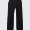 Laika Mid Rise Regular Straight Jeans – Black Rinse – Black Laika Mid Rise Regular Straight Jeans – Black Rinse – Black