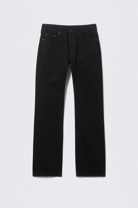 Laika Mid Rise Regular Straight Jeans – Black Rinse – Black Laika Mid Rise Regular Straight Jeans – Black Rinse – Black