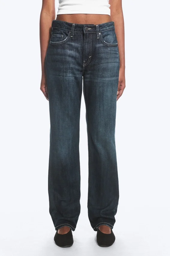 Laika Mid Rise Regular Straight Jeans – Deep Sea Blue – Dark Blue Laika Mid Rise Regular Straight Jeans – Deep Sea Blue – Dark Blue