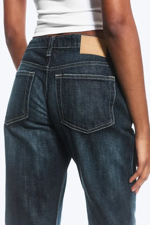 Laika Mid Rise Regular Straight Jeans – Deep Sea Blue – Dark Blue Laika Mid Rise Regular Straight Jeans – Deep Sea Blue – Dark Blue