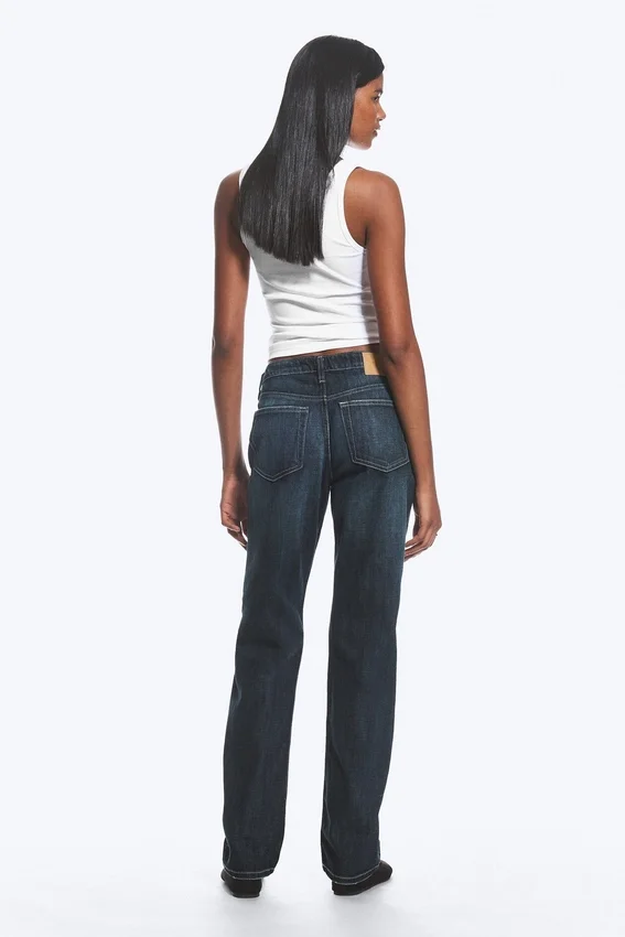 Laika Mid Rise Regular Straight Jeans – Deep Sea Blue – Dark Blue Laika Mid Rise Regular Straight Jeans – Deep Sea Blue – Dark Blue