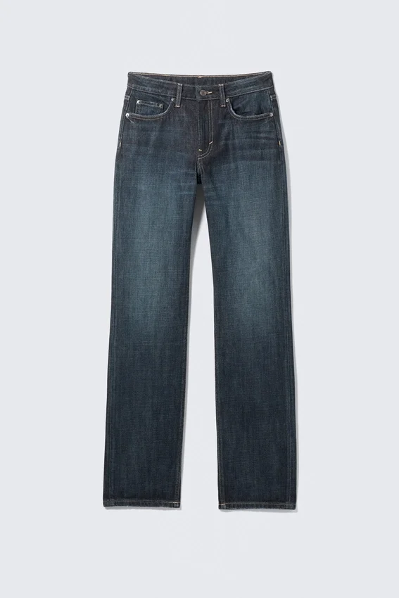 Laika Mid Rise Regular Straight Jeans – Deep Sea Blue – Dark Blue Laika Mid Rise Regular Straight Jeans – Deep Sea Blue – Dark Blue