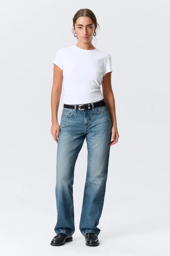 Laika Mid Rise Regular Straight Jeans – Radio Blue – Medium Blue Laika Mid Rise Regular Straight Jeans – Radio Blue – Medium Blue