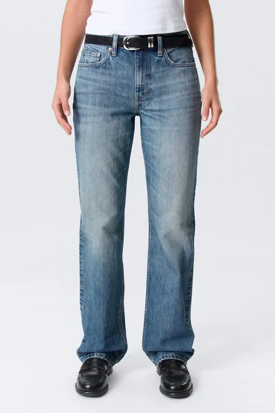 Laika Mid Rise Regular Straight Jeans – Radio Blue – Medium Blue Laika Mid Rise Regular Straight Jeans – Radio Blue – Medium Blue