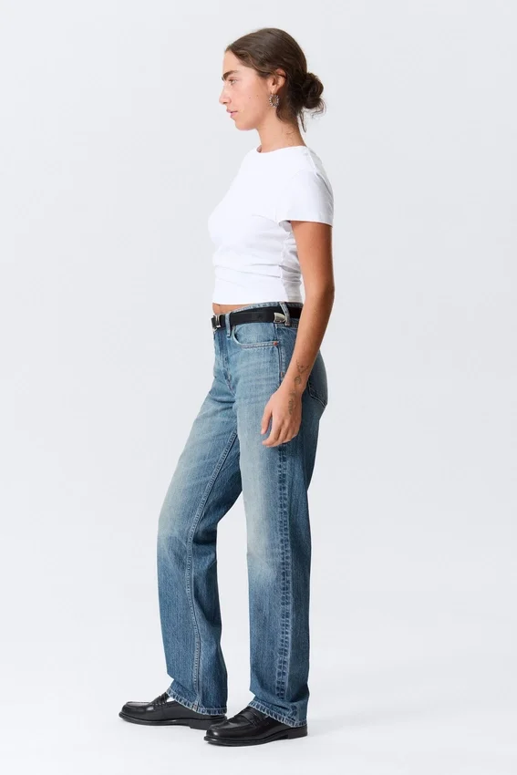 Laika Mid Rise Regular Straight Jeans – Radio Blue – Medium Blue Laika Mid Rise Regular Straight Jeans – Radio Blue – Medium Blue