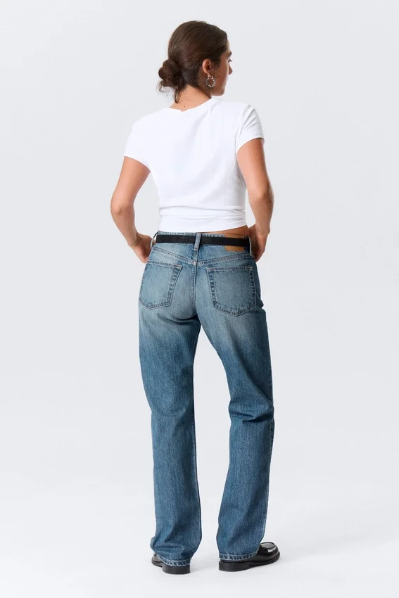 Laika Mid Rise Regular Straight Jeans – Radio Blue – Medium Blue Laika Mid Rise Regular Straight Jeans – Radio Blue – Medium Blue