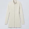 Laila Long Zip Cardigan – Light Mole Laila Long Zip Cardigan – Light Mole