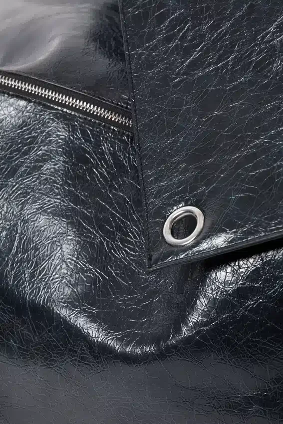 Large Faux Leather Clutch Bag – Dark Navy Blue Large Faux Leather Clutch Bag – Dark Navy Blue