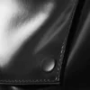 Large Glossy Faux Leather Tote – Black Large Glossy Faux Leather Tote – Black
