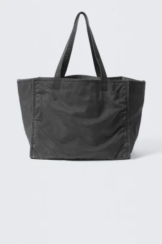 Large Washed Tote Bag – Washed Black Large Washed Tote Bag – Washed Black