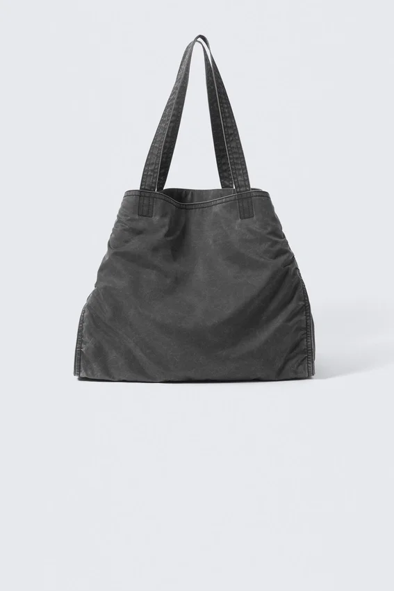 Large Washed Tote Bag – Washed Black Large Washed Tote Bag – Washed Black