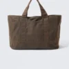 Large Waxed Cotton Canvas Tote Bag – Dark Brown Large Waxed Cotton Canvas Tote Bag – Dark Brown