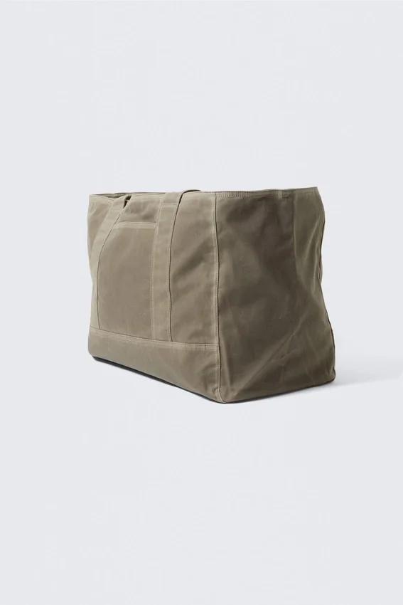Large Waxed Cotton Canvas Tote Bag – Dark Mole Large Waxed Cotton Canvas Tote Bag – Dark Mole
