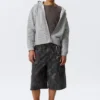 Laser Cut Zip Hoodie – Grey Melange Laser Cut Zip Hoodie – Grey Melange