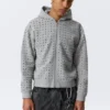 Laser Cut Zip Hoodie – Grey Melange Laser Cut Zip Hoodie – Grey Melange
