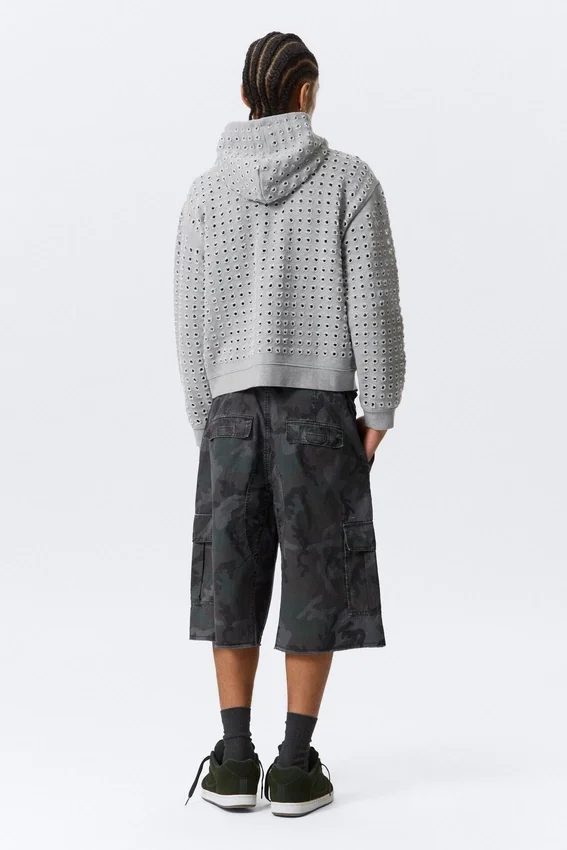 Laser Cut Zip Hoodie – Grey Melange Laser Cut Zip Hoodie – Grey Melange