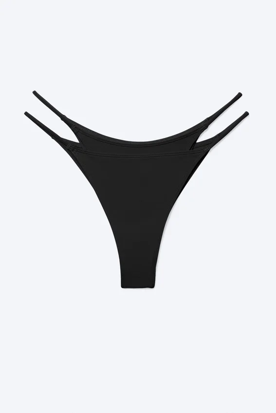 Layered Brazilian Bikini Bottoms – Black Layered Brazilian Bikini Bottoms – Black