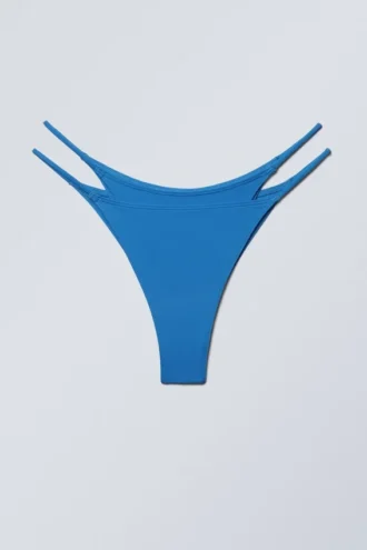 Layered Brazilian Bikini Bottoms – Bright Blue