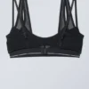 Layered Cotton Mesh Bra – Black Black Layered Cotton Mesh Bra – Black Black