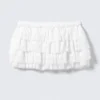 Layered Frill Mini Skirt – White Layered Frill Mini Skirt – White