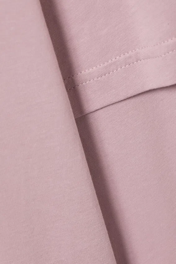Layered Long-Sleeved Cotton T-Shirt – Light Dusty Pink Layered Long-Sleeved Cotton T-Shirt – Light Dusty Pink