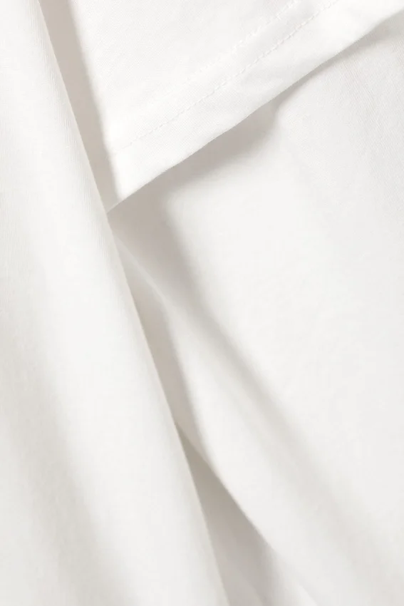 Layered Long-Sleeved Cotton T-Shirt – White Layered Long-Sleeved Cotton T-Shirt – White