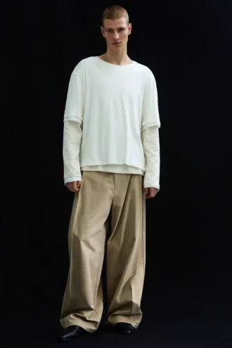 Layered Long-Sleeved T-Shirt – Off-White